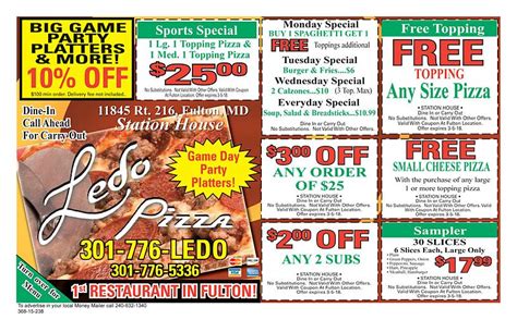 Ledo Pizza Coupons. $3699. Deal. Family Feast Deal for Only $36.99. Get deal. Details & terms. Deal. Free Pizza when you Join. Get deal. Details & terms. $3999. Deal. 1 …